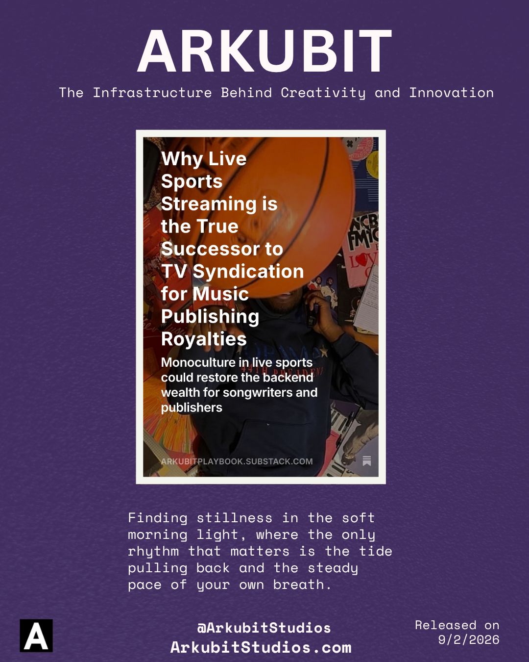 A basketball held over a face in front of record covers