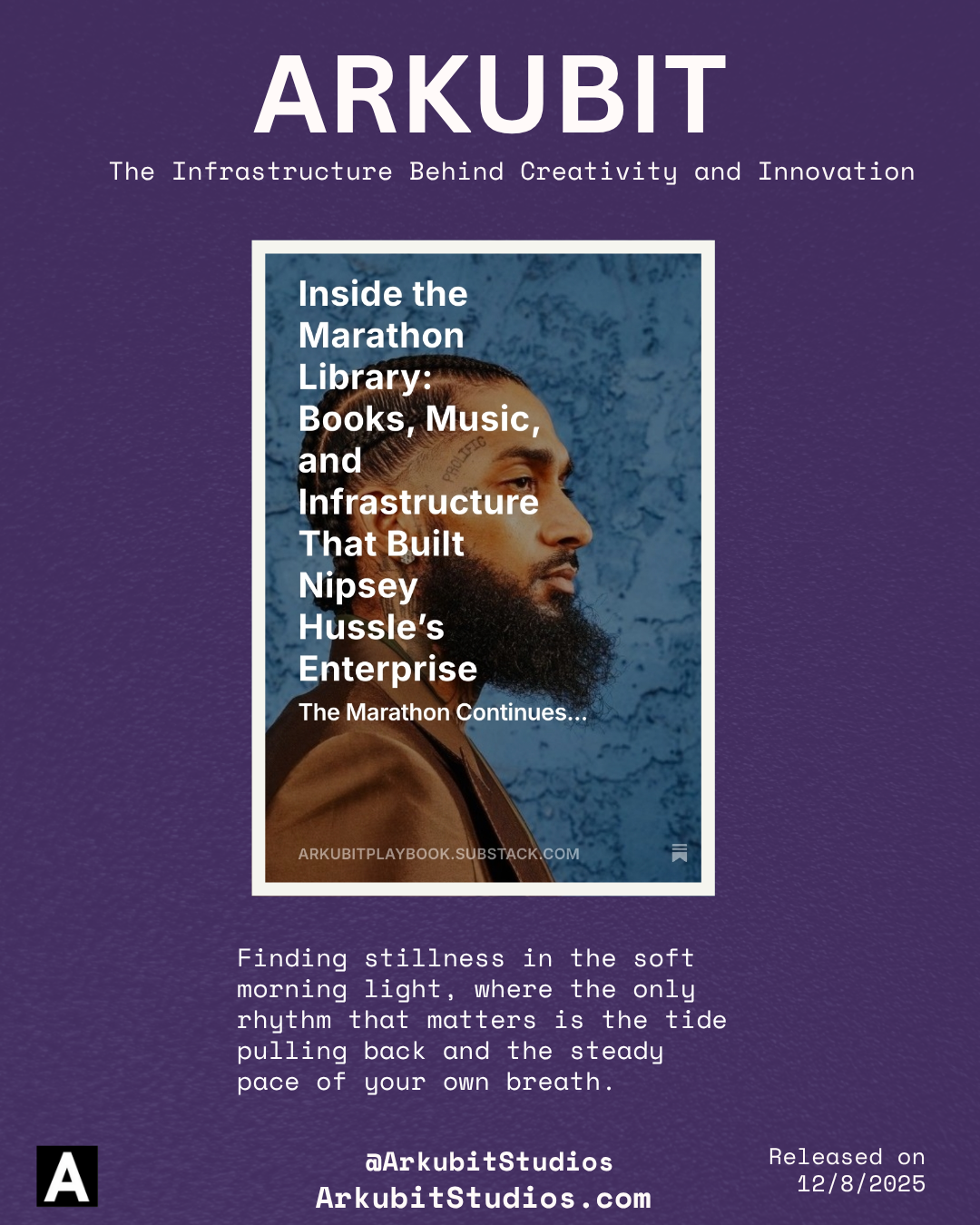 A side portrait of Nipsey Hussle against a blue textured wall